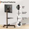 Perlegear Rolling TV Stand for 23-60 Inch LED Flat Screen/Curved