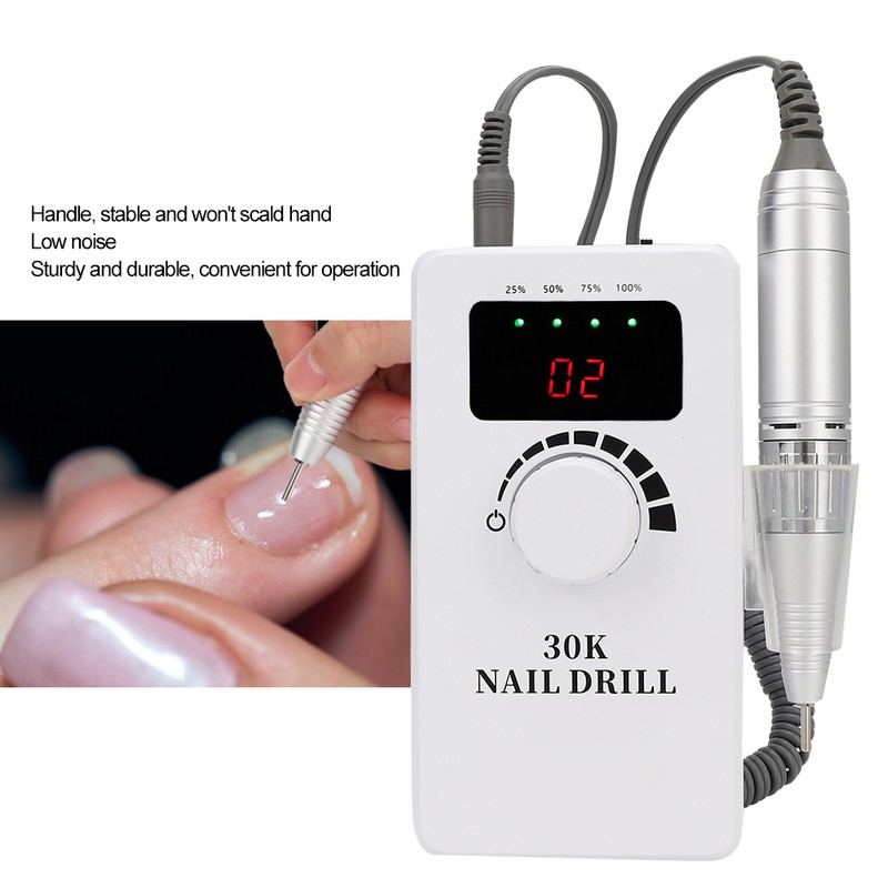 30000RPM Portable Nail Drill Machine Electric Nail Grinding Buffing Polisher