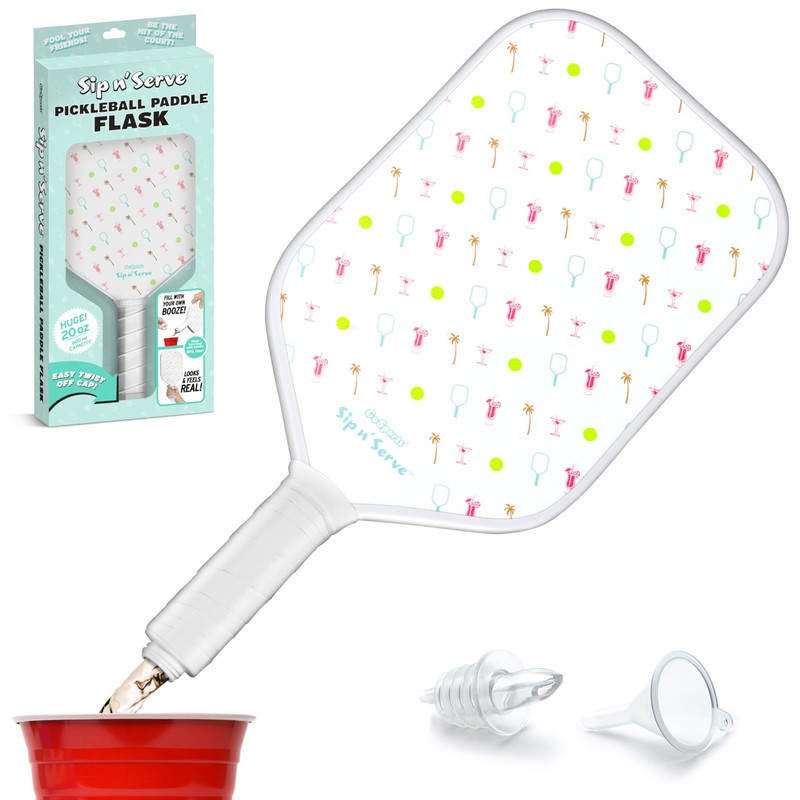 GoSports Sip N' Serve Pickleball Paddle Flask (20 oz) -