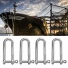 4pcs Stainless Steel U Type Shackle Lengthen U Sling Screws