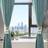 CHAOTEMAI 2 PCS Magnetic Curtain Tie Backs, Linen Fabrics Tie