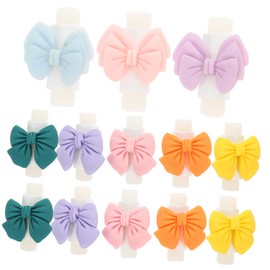 WOONEKY Data Cable Protective Cover 10 Pack of Flexible Bowknot Cable Organizers Cable Protectors for Wires