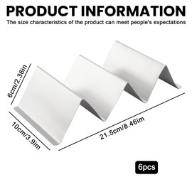 6 Stück Taco Halter Ständer, Taco Halter Edelstahl, Tortilla Halter Mit Haltegriffen, Halter Ständer In Wellenform, Taco-Halter Aus Edelstahl, Für Halten Tacos, Hot Dogs, Tortilla, Sandwiches