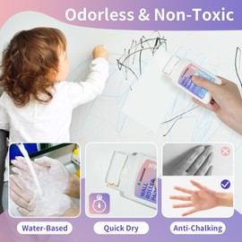 Jungarian Wall Paint Kit - 2X Concentrated Formula Wall Repair Roller Superior Coverage & No Dripping - Water-Based Wall Paint Roller Kit for Remove Graffiti, Stains, Yellowing - 100g, Ivory White