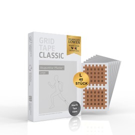 AKTIMED Grid Tape Classic - Crosstape Grid Plaster for Universal Use - Acupuncture Plaster Grid Dermatologically Tested - Grid Tape for Gluing Pain and Trigger Points