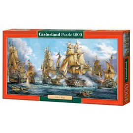 CASTORLAND 4000 Piece Jigsaw Puzzles, Naval Battle, Nautic painting, Old navy ships, Sailing ships at war, Adult Puzzle, Castorland C-400102-2