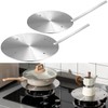 Reallnaive 2 Pcs 9.5'' and 11'' Stainless Steel Induction Adapter