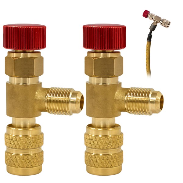Hochwertiges Klimaanlage Sicherheitsventil aus Messing - 1/4"-5/16" Durchflussregelventil für Klimaanlagen