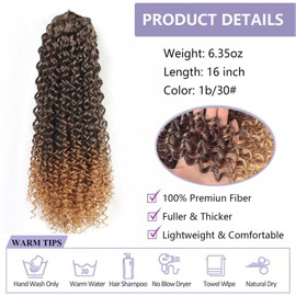 DUTIKA 16 Inch Curly Drawstring Ponytail Extension Human Hair Feeling, Synthetic Hair Extensions Clip in Ponytail for Black Women, Long Afro Kinky Curly Pony Tail Hair Hairpieces for Daily Use