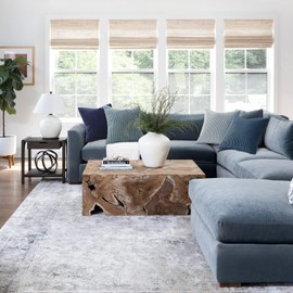 Topfinel Blue Cushion Covers 50cm x 50cm Winter Sofa Bed Colorful Cushions Soft Pillow Case 20x20 Corduroy Scatter Decorative Cushions Pillow Cover for Livingroom Bedroom Invisible Zipper,Set of 4