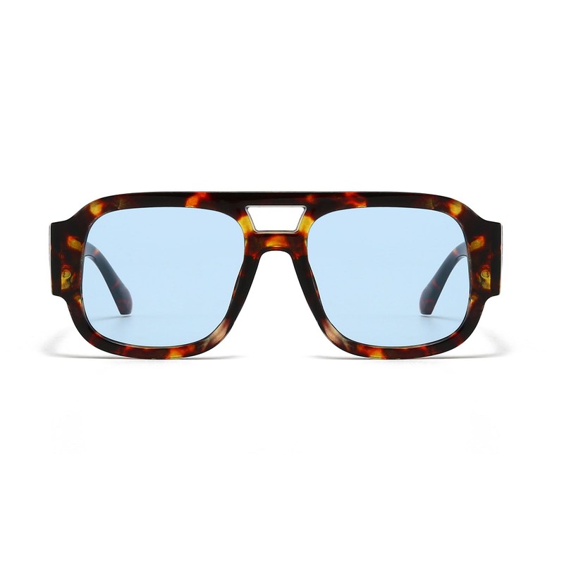YAMEIZE Retro Style Double Bridge Pilot - Sunglasses for Women