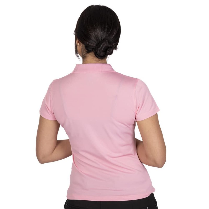 Island GREEN Womens Golf Plain Polo Shirt Candy Pink