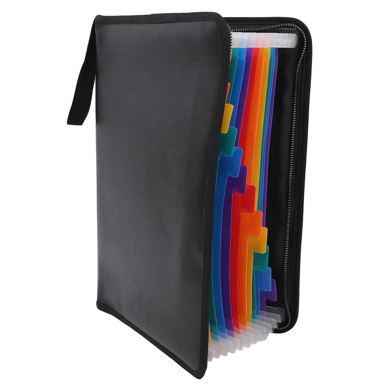 Fireproof Document Bag Professional Safe Heat Insulated 12 Pages Waterproof