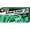 Bic Great Erase Whiteboard Marker, Fine Point, Green , 12