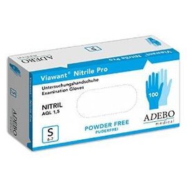 Viawant® Nitrile Pro Disposable Nitrile Gloves L [Pack of 100] Sturdy, Hypoallergenic, Powder-Free & Latex Free - Tear-Resistant Disposable Gloves - Blue