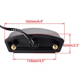 WOOSTAR 3 Wire Rear Brake LED Tail Light Replacement for 50cc 70cc 90cc 110cc 125cc 150cc Motorcycle Scooter Dirt Pit Bike Off-Road ATV 4 Wheeler Quad Black