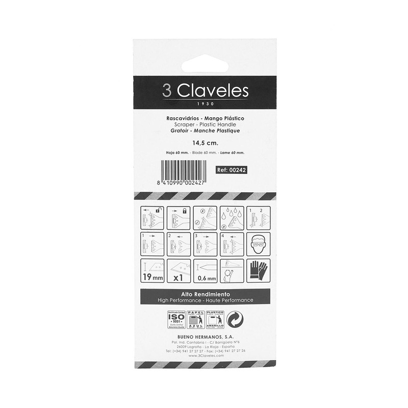 3 Claveles 242 – Rasca Glass 14.5 cm, sheet of