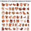 115Pcs Squirrel Stickers Cute Cartoon Animal Stickers Squirrel Waterproof Vinyl