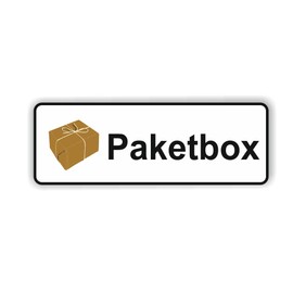 Parcel Box Symbol Sticker Decal (R 34/7) W (15 x 6 cm)