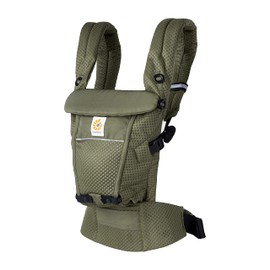 Ergobaby Adapt Carrier for Newborns from Birth, 3 Positions SoftFlex Mesh, Ergonomic Baby Front-Inward and Back Carry Position, Olive Green