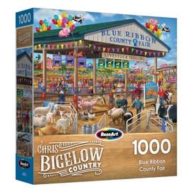 RoseArt - Chris Bigelow - Blue Ribbon County Fair - 1000 Piece Jigsaw Puzzle for Adults