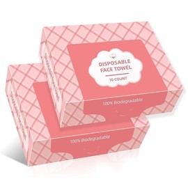 Disposable Face Towels, 10"*12" Facial Towelettes Disposable, Makeup Remover Dry Wipes for Sensitive Skin, Makeup Removing, Cleansing, Nursing, Travel:_50 Count (Pack of 1)