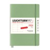LEUCHTTURM1917 367661 Weekly Planner Medium (A5) 2024, Soft Cover, Sage,