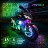 NINEO 8PCS Motorcycle RGB Led Light Kit, Multi-Color Atmosphere Underglow