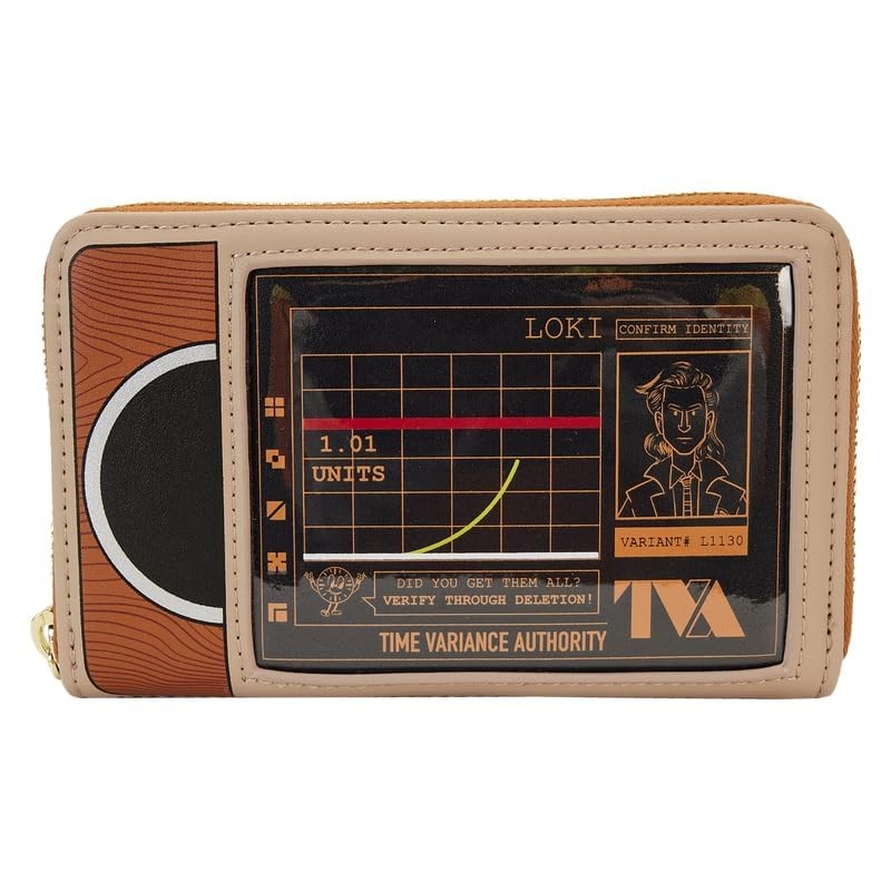 Loungefly Loki TVA Zip Around Wallet, Brown