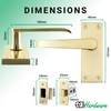 EAI Polished Brass Door Handle & Latch Set | 1