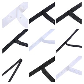 Snap Tape (3 Yards Pack) Popper Tape Stud Fasten Sewing Ribbon - 9 Styles for Home Décor Crafts Duvets,Babywear,Pleating; 2.5cms – 10cms Apart Stud Spacing by Neotrims. [STD 5cm Apart, White]