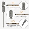 sourcing map 5pcs T9 Torx Head Screwdriver Bit 1/4" Hex