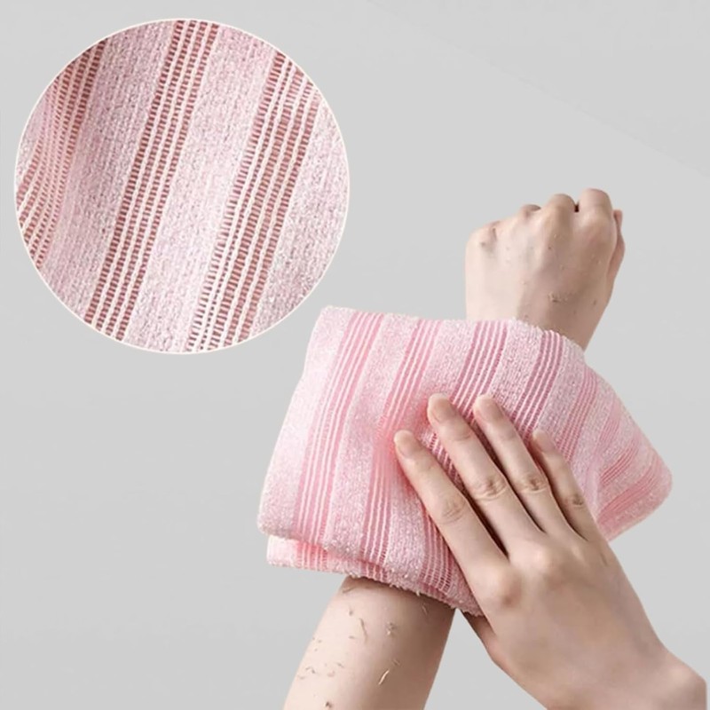 Gaukomzs Exfoliating Shower Towel, 47 Inch, Advanced Microfiber, Premium Scrub