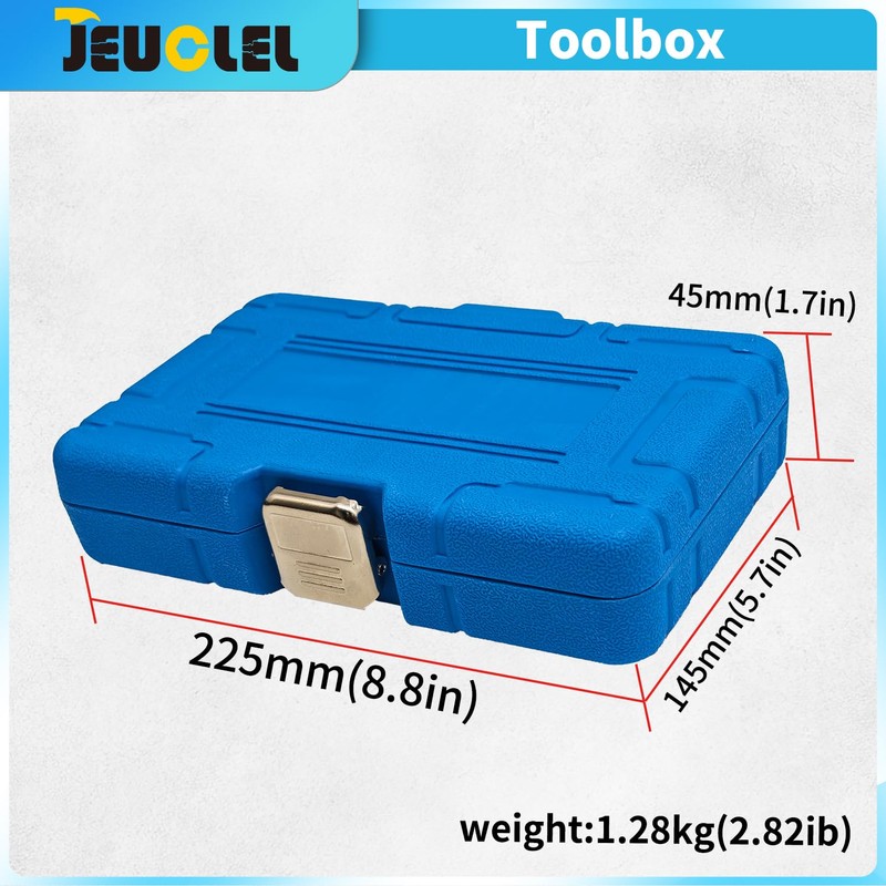 JEUCLEL 6PCS 8 Size 1/2" Drive Lug Nut Socket Set,