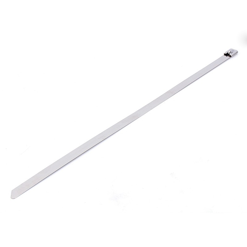 50pcs 12" Stainless Steel Exhaust Wrap Coated Self Locking Cable