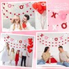 QOUBAI 3pcs Valentine's Day Garland Felt Ball Garland 10ft Pompom