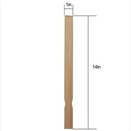 KINJOEK 200 PCS 14 Inch Length Paint Sticks, Premium Wood Multi-Purpose Flat Unfinished Wooden Crafts Sticks Paddles Stirrers Bulk for Paint Mixing, Wall Stirring, Wood Crafts, Garden Plant