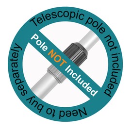 POOLWHALE Economy Swimming Pool Cleaning Kit - Fine Mesh Deep Pool Rake & Leaf Skimmer Net, Rotatable Pool Brush Head for Cleaning Above Ground & inground Pools (No Pole)