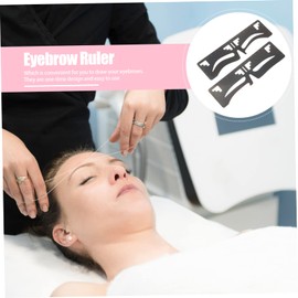 Healeved 2pcs Eyebrow Ruler Brow Makeup Supplies Eyebrow Template Brow Guide Ruler Eyebrow Shaping Stencil Eyebrow Guide Template Eyebrow Shaping Template Brow Guide Stencil Brow Stencil