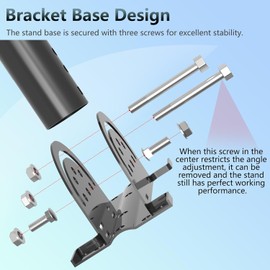Starlink Gen 3 Long Wall Mount, Adjustable 360 Degree for Better Signal, Burbifro Starlink Mounting Kit for Starlink Internet Kit Satellite, Compatible with Starlink Standard Gen 3 Dish