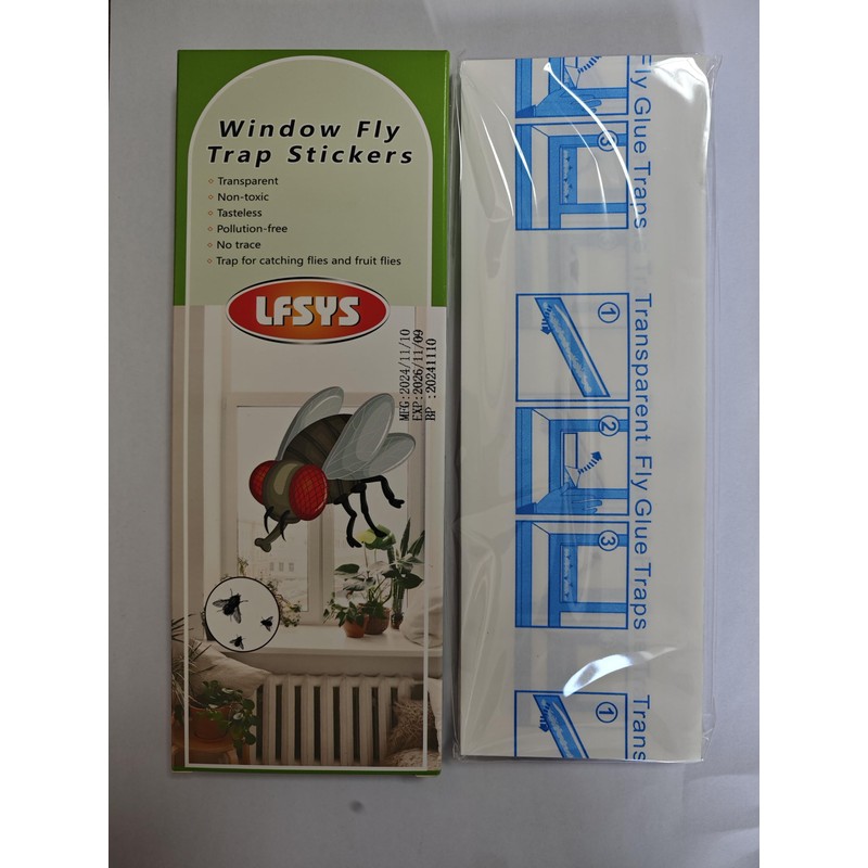 Window Fly Traps, Clear Sticky Paper Strips for Indoor Fruit