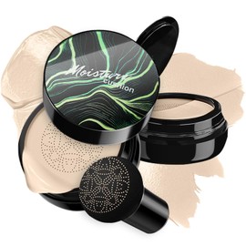 Mushroom Head Air Cushion CC Cream Foundation BB Cream Foundation Makeup Moisturizing CC Cream Liquid Foundation,Concealer Lasting Makeup Foundation Even Skin Tone Makeup Base Primer(#01 Ivory White)