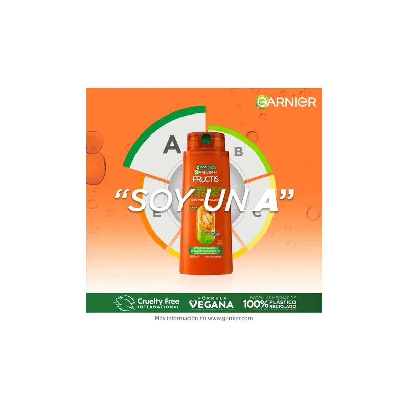 Garnier Fructis Borrador De Daño Shampoo Reparador 650ml