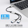 AIYEEN USB C Male to 2 USB Female Splitter Cable