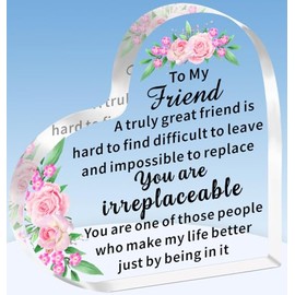 TTOVEN Friend Gifts Friendship Gifts for Women Bestie Birthday Gifts for Friend Plaque Gifts for Bestie Sister Friends