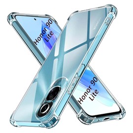 USTIYA Case for Honor 90 Lite Clear TPU Four Corners Protective Cover Transparent Soft