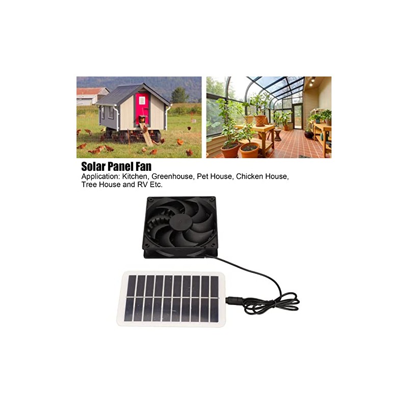 Efficient Solar Power Panel Exhaust Fan, Energy Saving and Odor