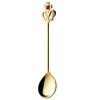 Takakuwa Metal Royal Crown Red Coffee Spoon, Gold 402304