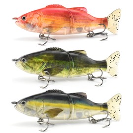 ods lure Glide Bait with PVC Tail Sinking Fishing Tackle Set for Bass Trout Shad Perch Pike (Set 1)
