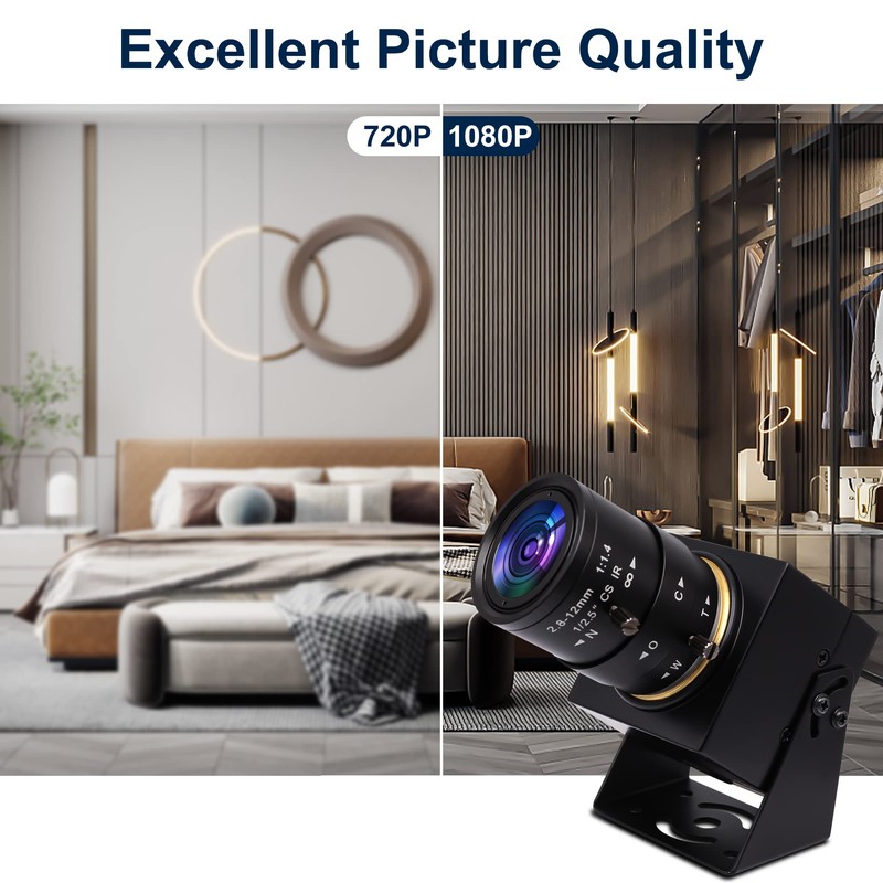 Svpro 1080P USB Camera with 2.8-12mm Optical Zoom Lens IMX323